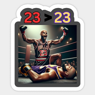 Jordan versus Lebron Sticker